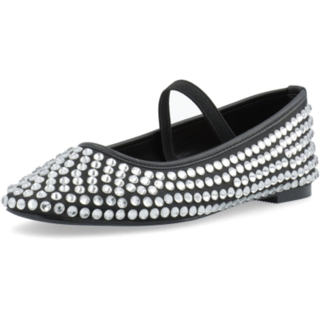LILJA BALLERINA RHINESTONE SATIN – Svart