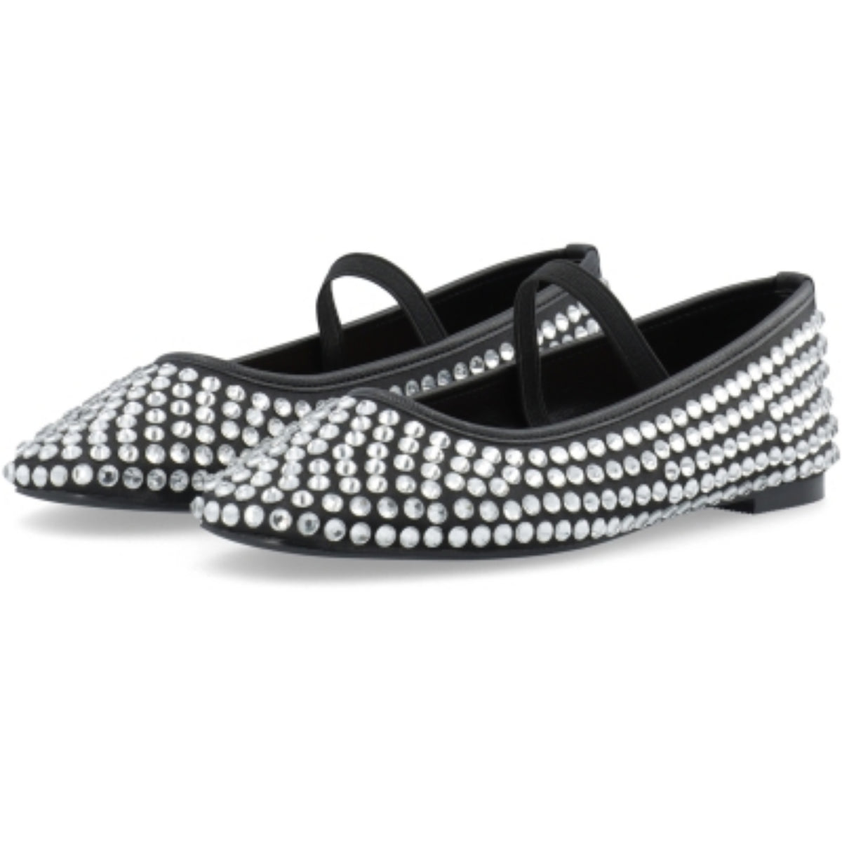 LILJA BALLERINA RHINESTONE SATIN – Svart