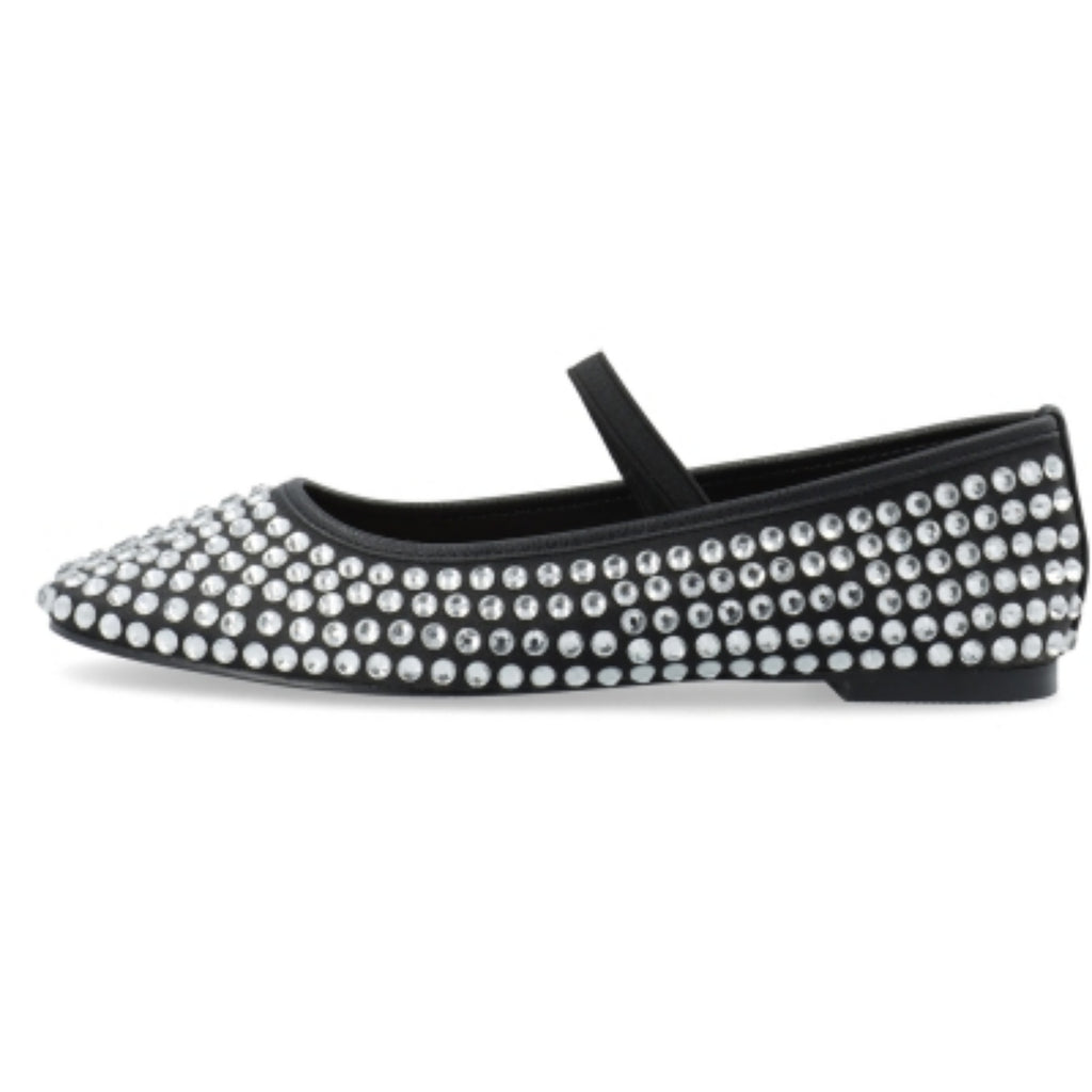 LILJA BALLERINA RHINESTONE SATIN – Svart