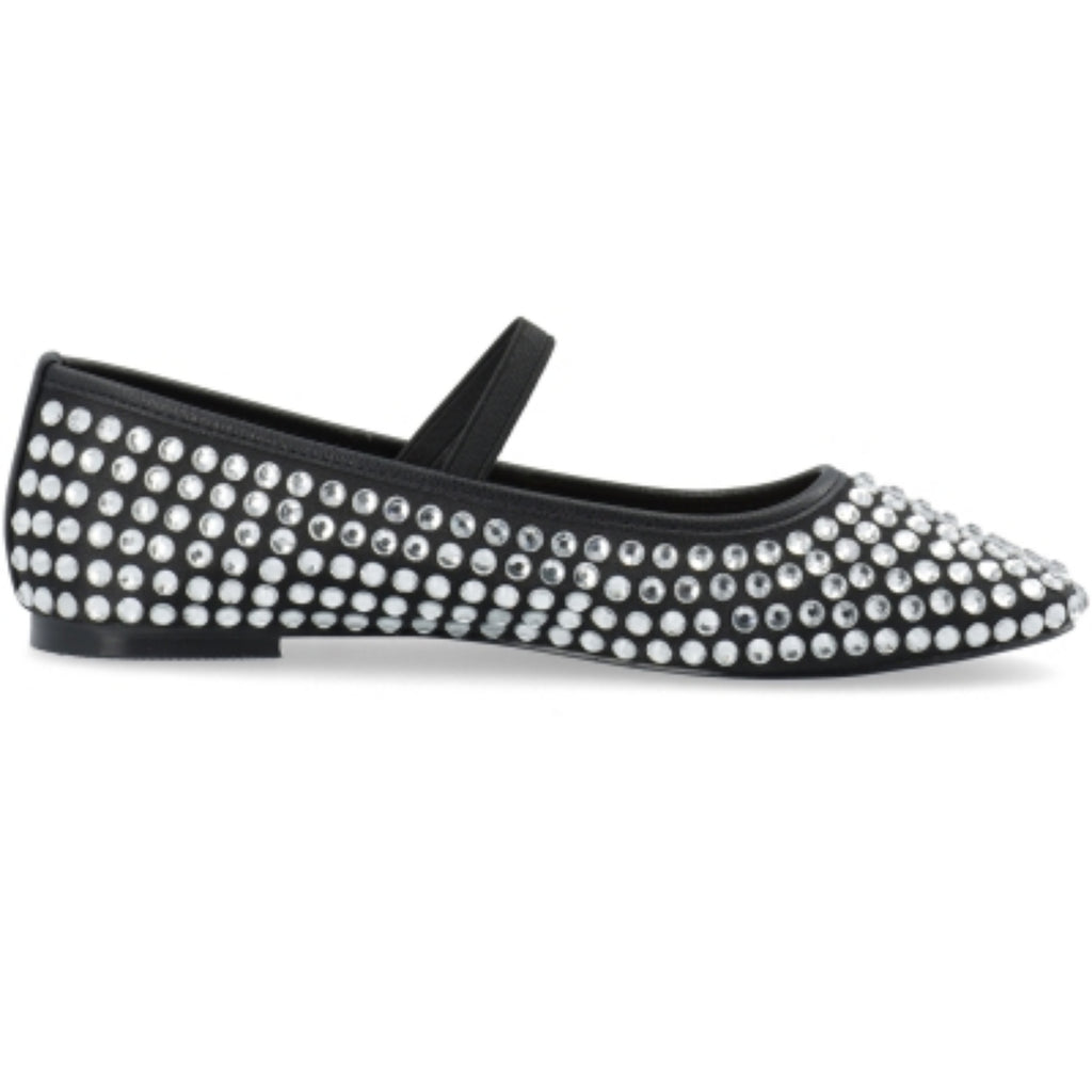 LILJA BALLERINA RHINESTONE SATIN – Svart