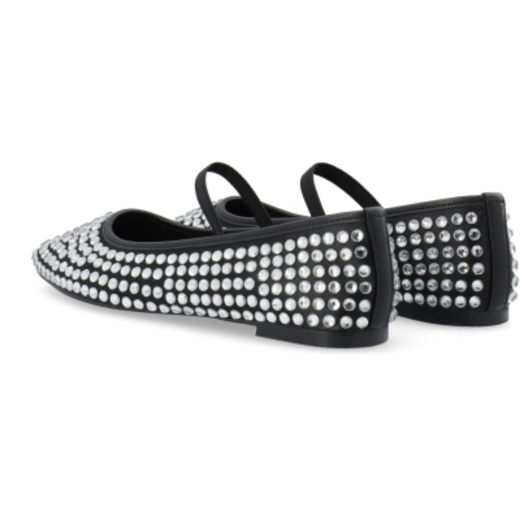 LILJA BALLERINA RHINESTONE SATIN – Svart