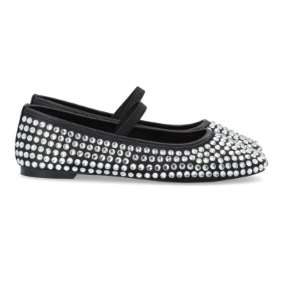LILJA BALLERINA RHINESTONE SATIN – Svart