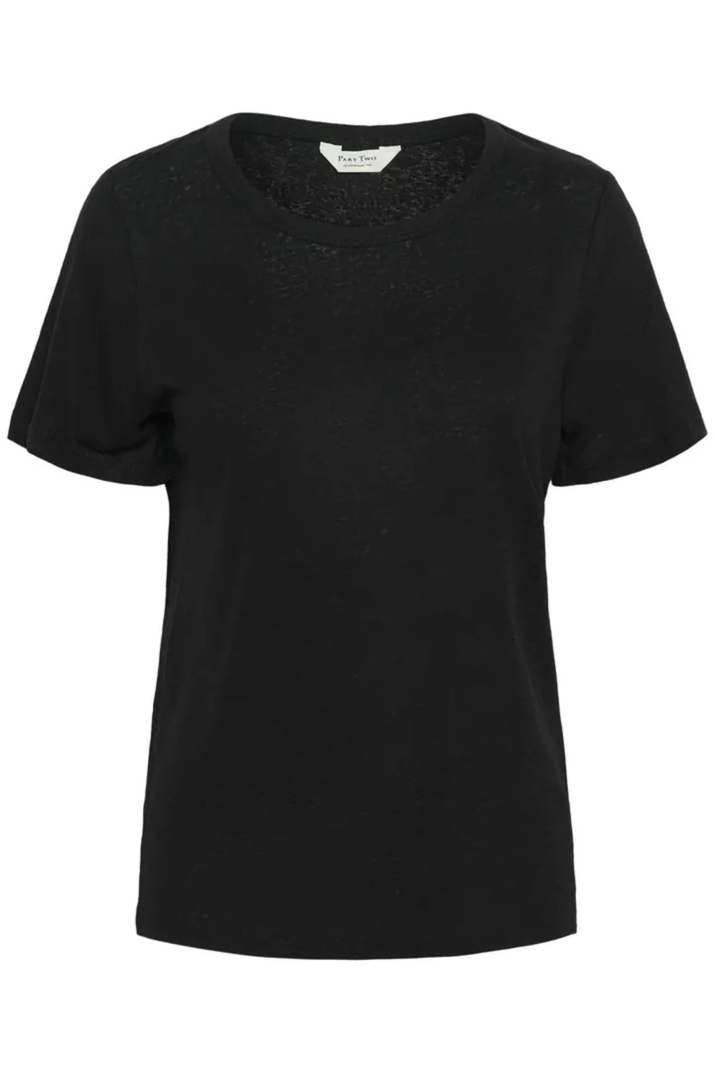 NACIMA T-SHIRT I LIN OG VISKOSE – Svart