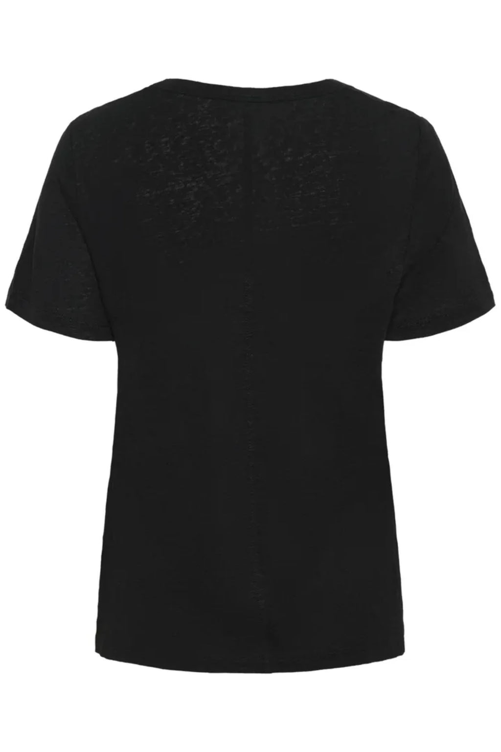 NACIMA T-SHIRT I LIN OG VISKOSE – Svart