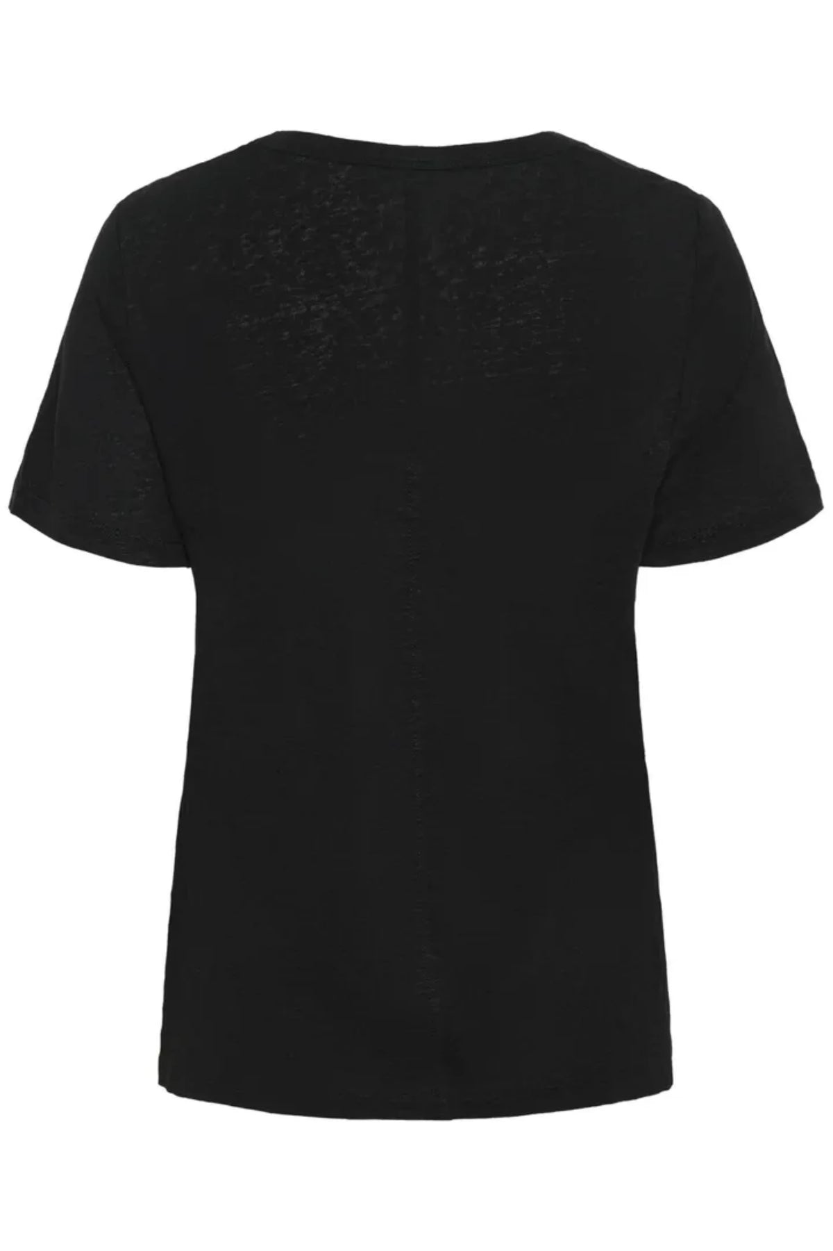 NACIMA T-SHIRT I LIN OG VISKOSE – Svart