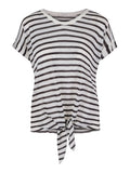 LINEN TIE TOPP T SHIRT – Hvit