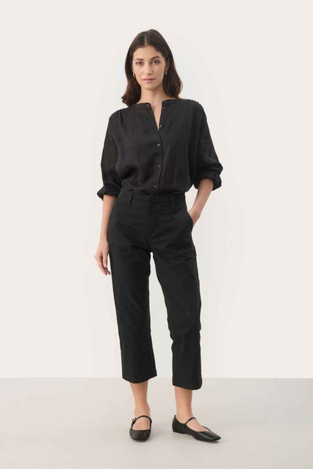 SOFFYNS CHINOS CROPT – Blå