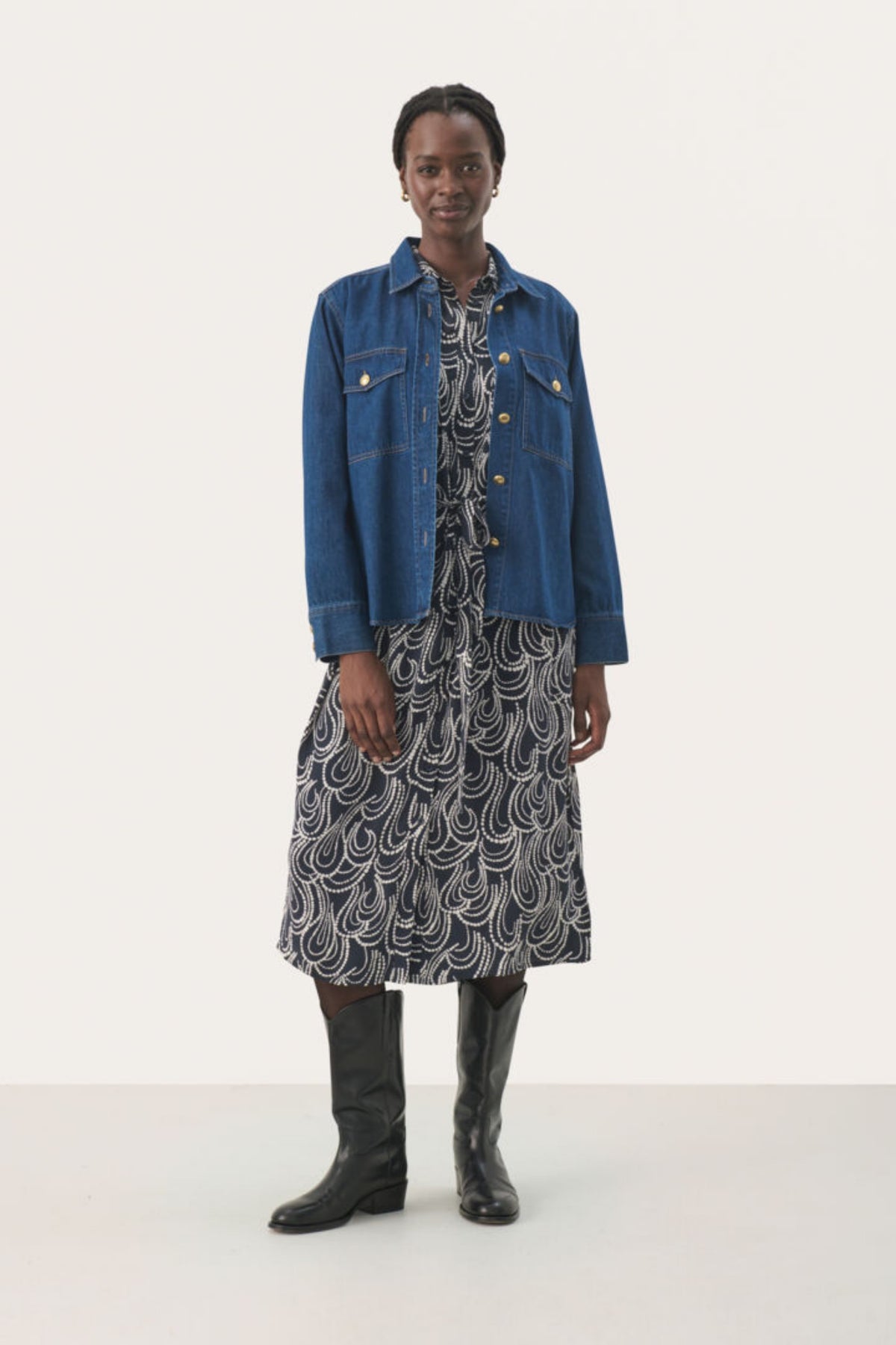 PAYA JEANS SKJORTE JAKKE – Blå