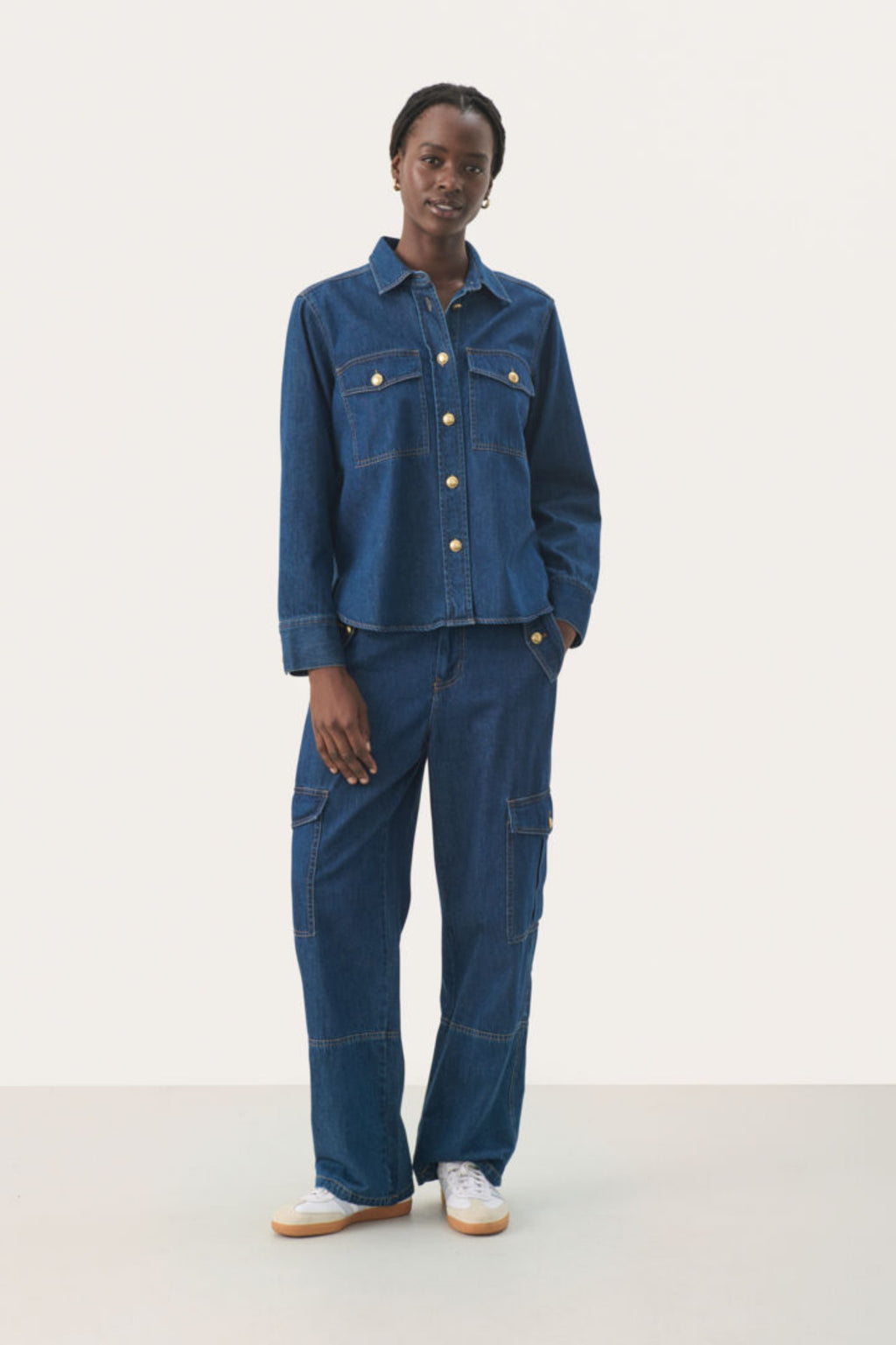 PAYA JEANS SKJORTE JAKKE – Blå