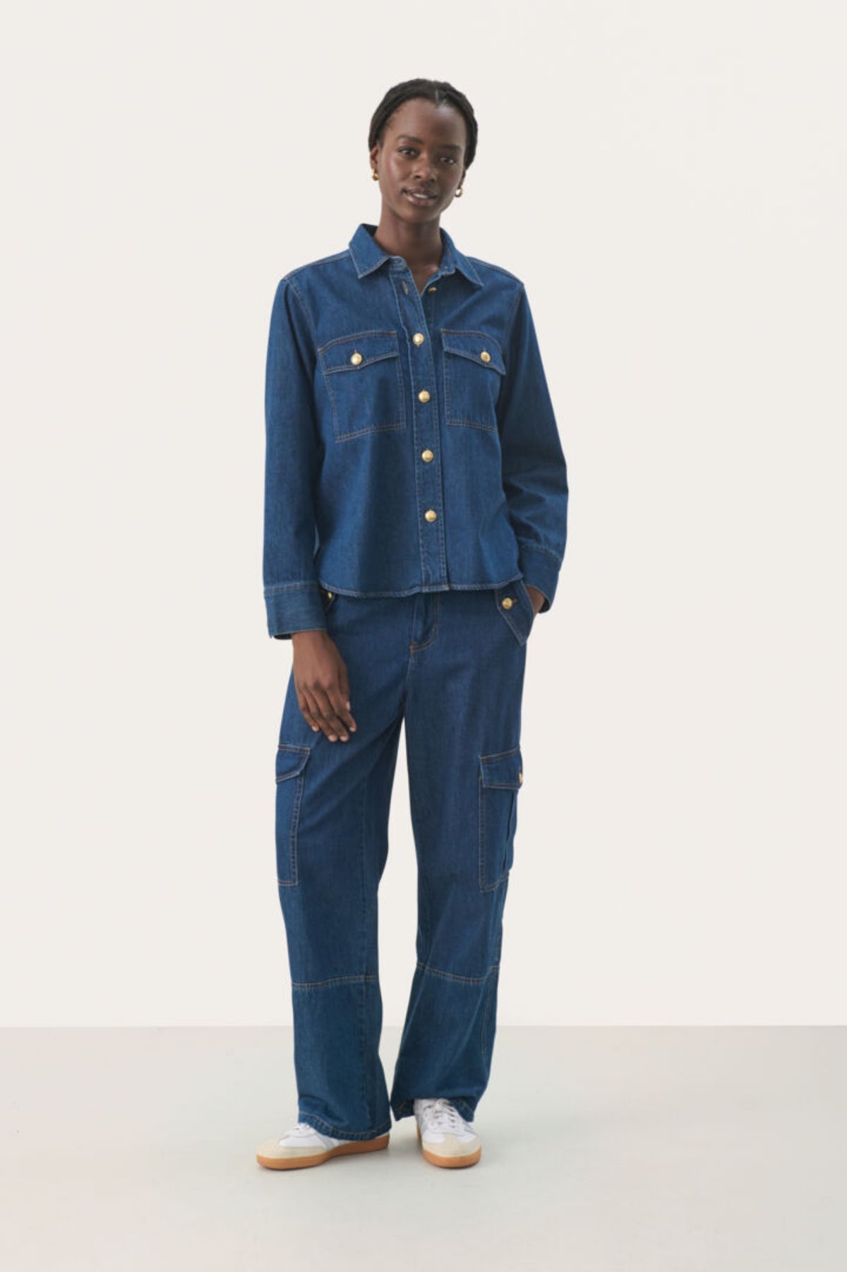 PAYA JEANS SKJORTE JAKKE – Blå