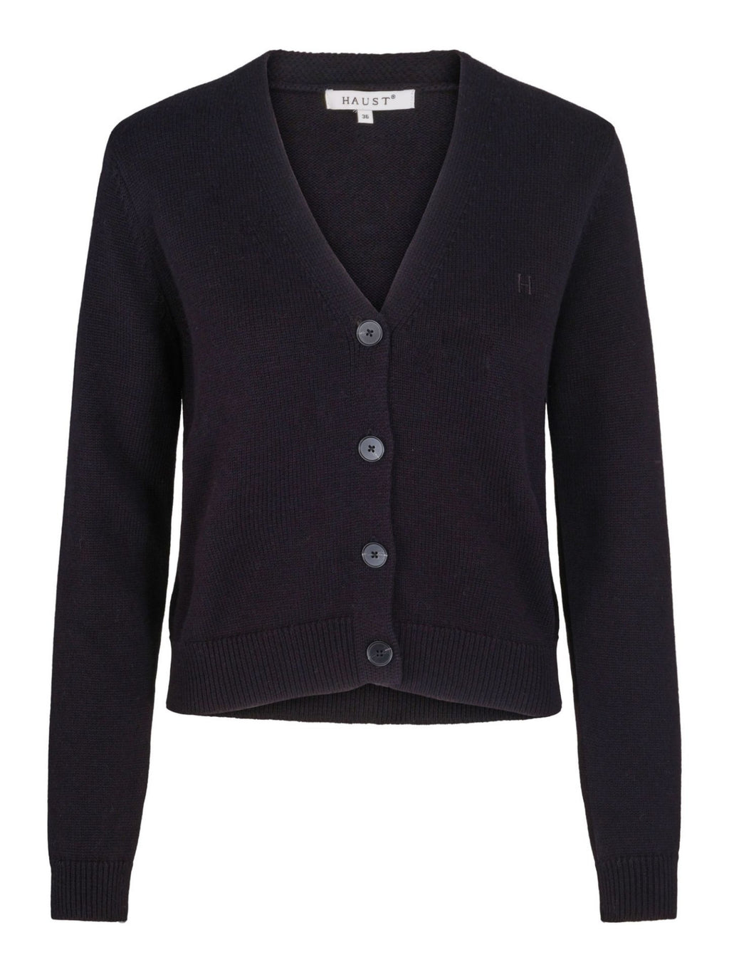 V-NECK KNITTED CARDIGAN – Blå