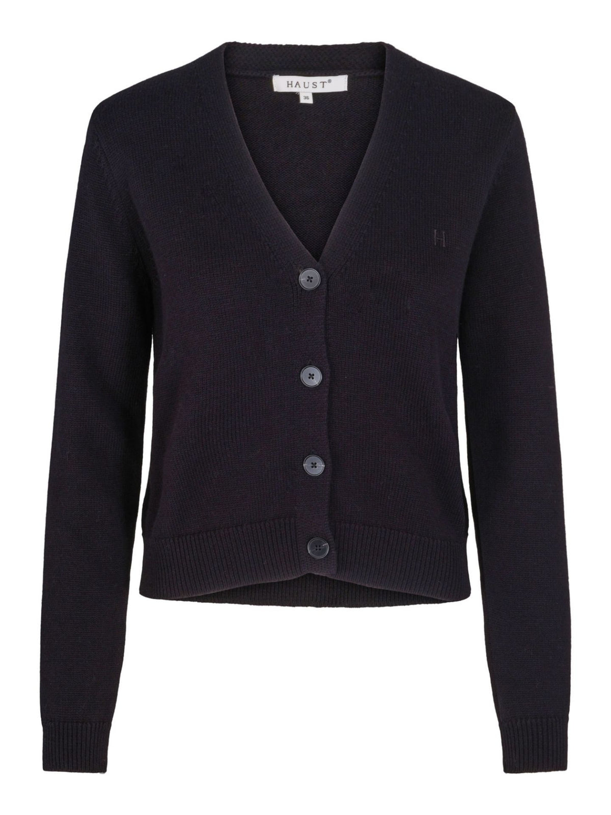 V-NECK KNITTED CARDIGAN – Blå