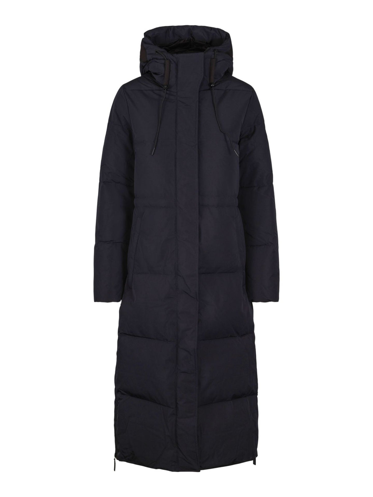 LONG WARM DOWN COAT – Blå