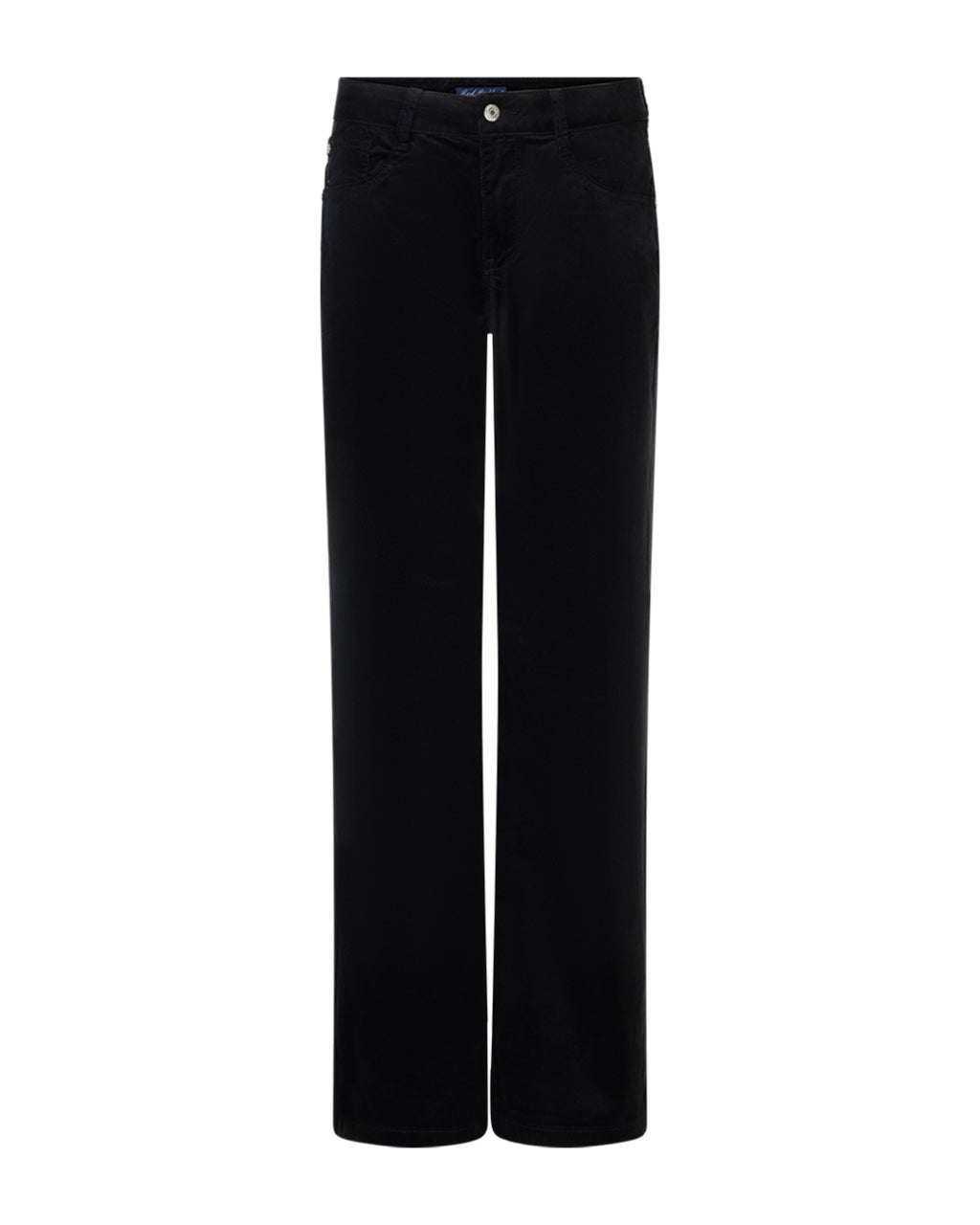 CLAUDETTE SHINY CORD L32 WIDE LEGS BLACK – Svart