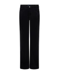 CLAUDETTE SHINY CORD L32 WIDE LEGS BLACK – Svart