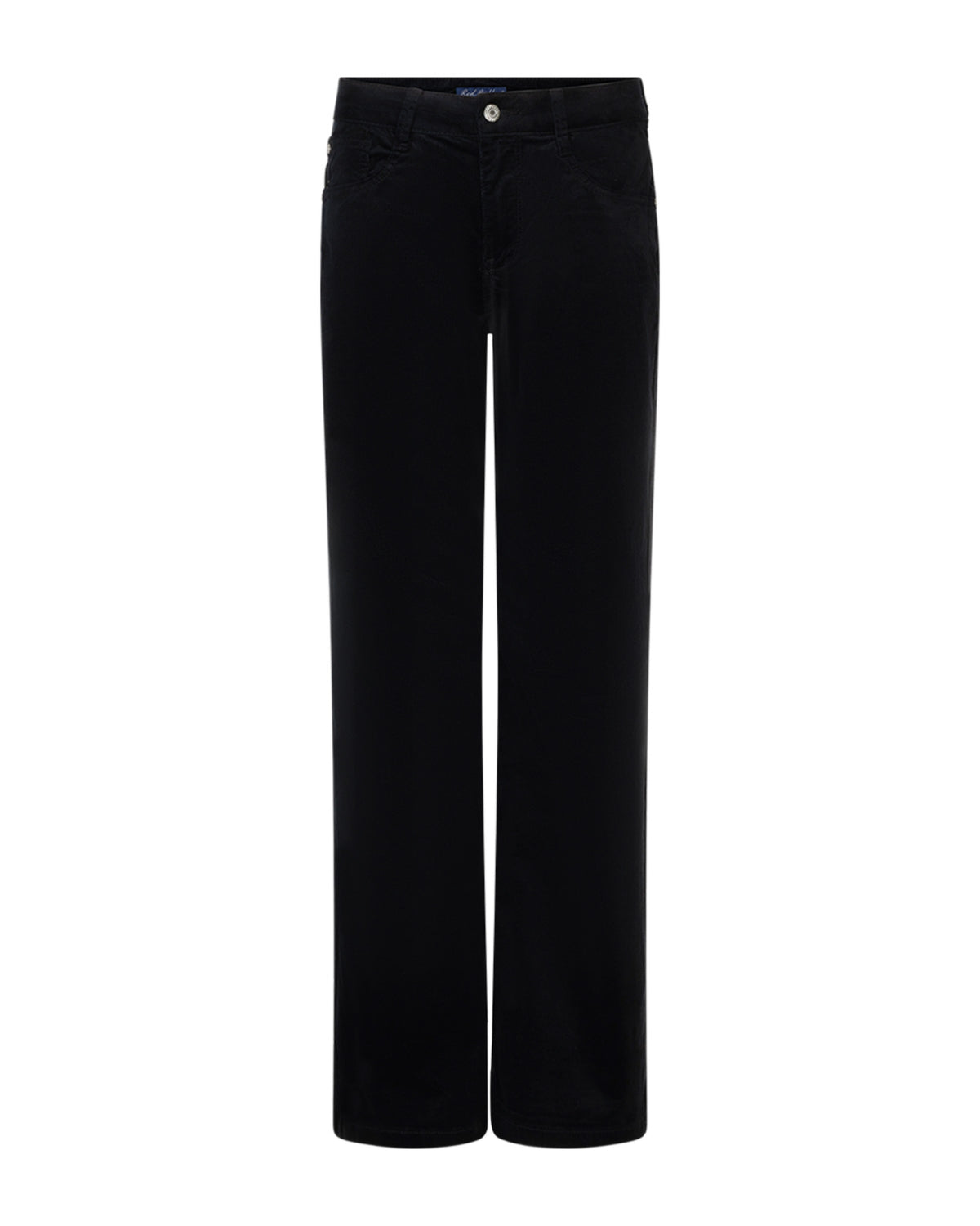 CLAUDETTE SHINY CORD L32 WIDE LEGS BLACK – Svart