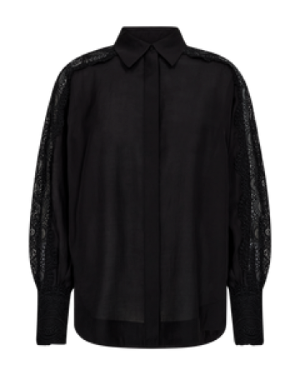 MOLLY SHIRT LONG – Svart