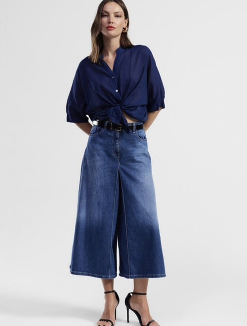 ALMA OSLO JEANS BUKSESKJØRT – Blå