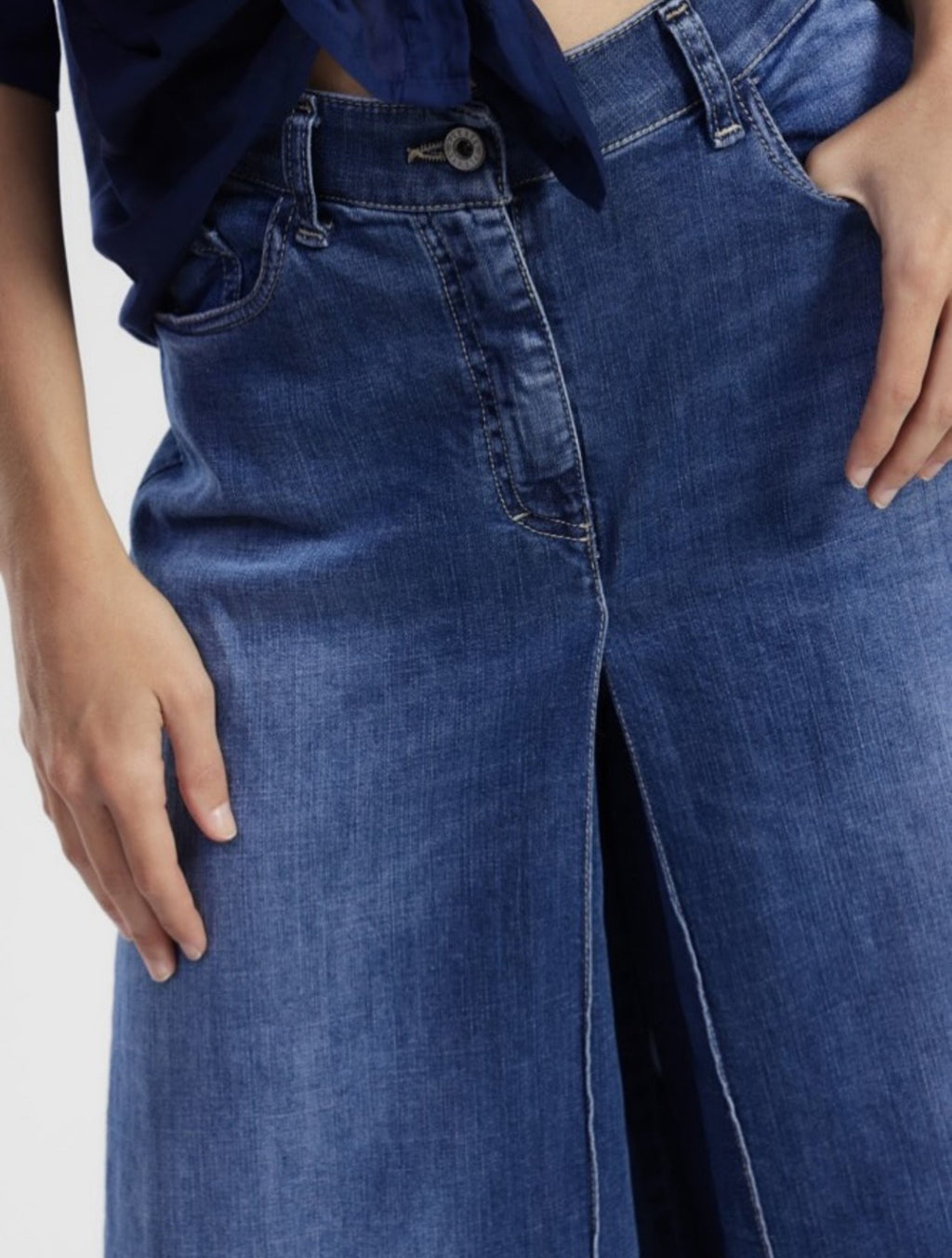 ALMA OSLO JEANS BUKSESKJØRT – Blå