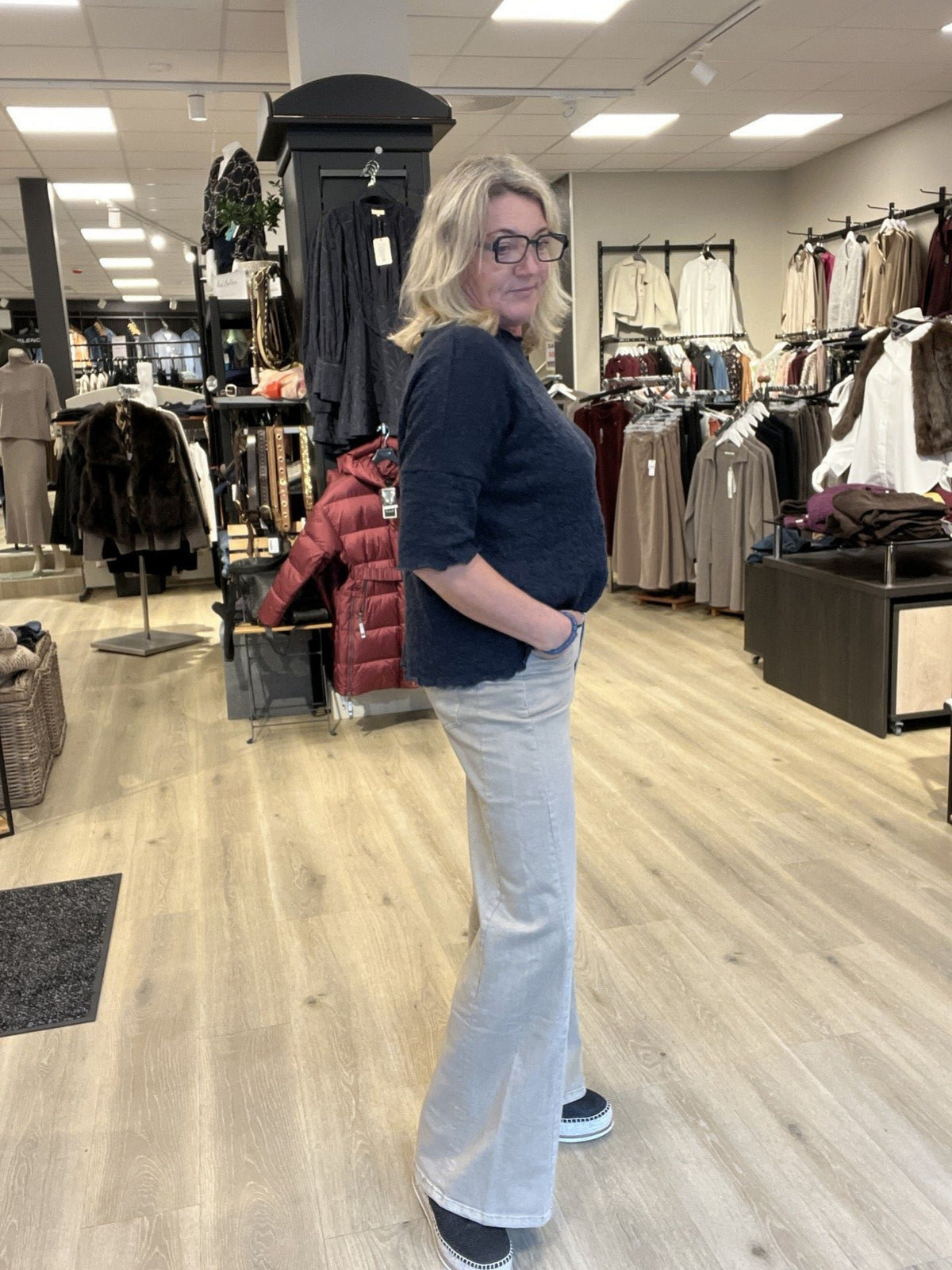 TROUSER WIDE – Beige