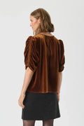 VALERIE BLOUSE BLUSE COBBER – Brun