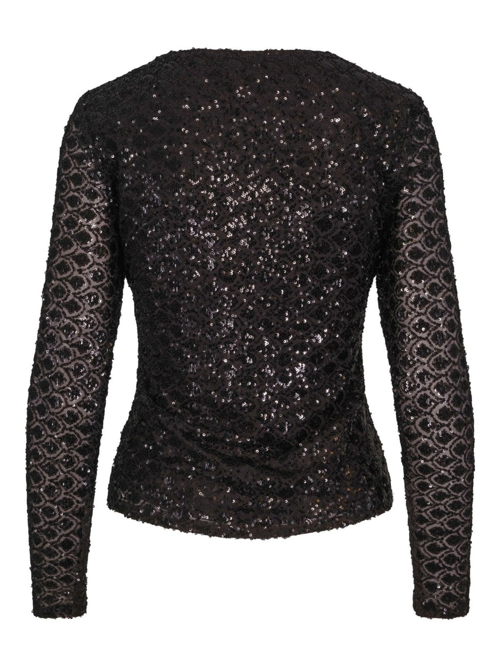 GEO PALJETT BLOUSE TOPP – Svart