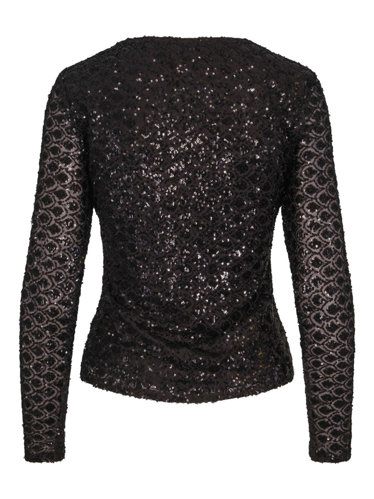 GEO PALJETT BLOUSE TOPP – Svart