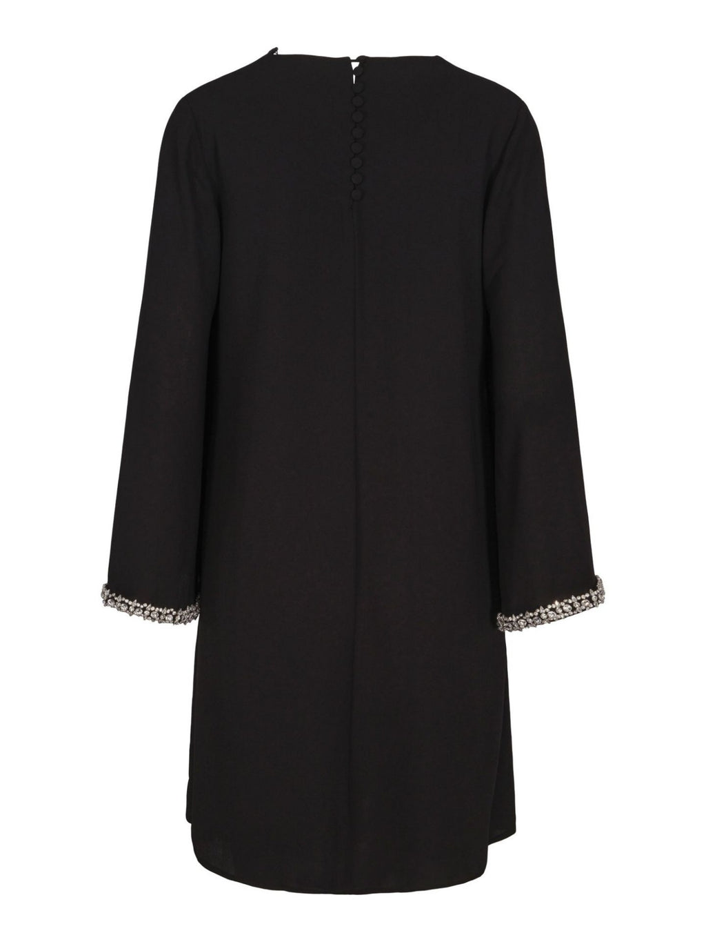 A SHAPED DRESS DIAM-DETALIED – Svart