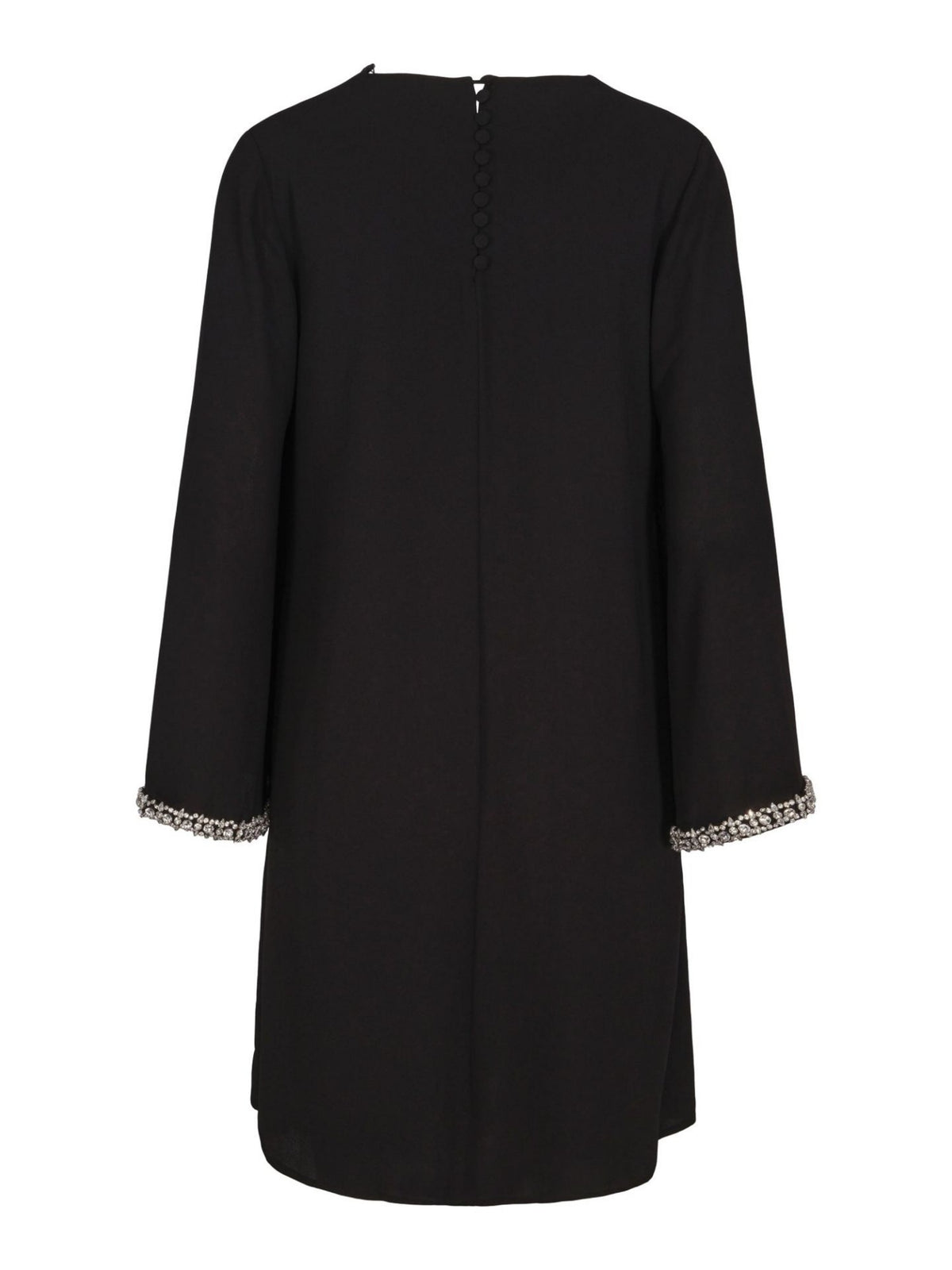 A SHAPED DRESS DIAM-DETALIED – Svart