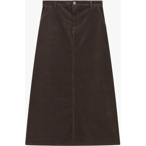 A SHAPESKIRT CORD MØRKBRUN – Brun