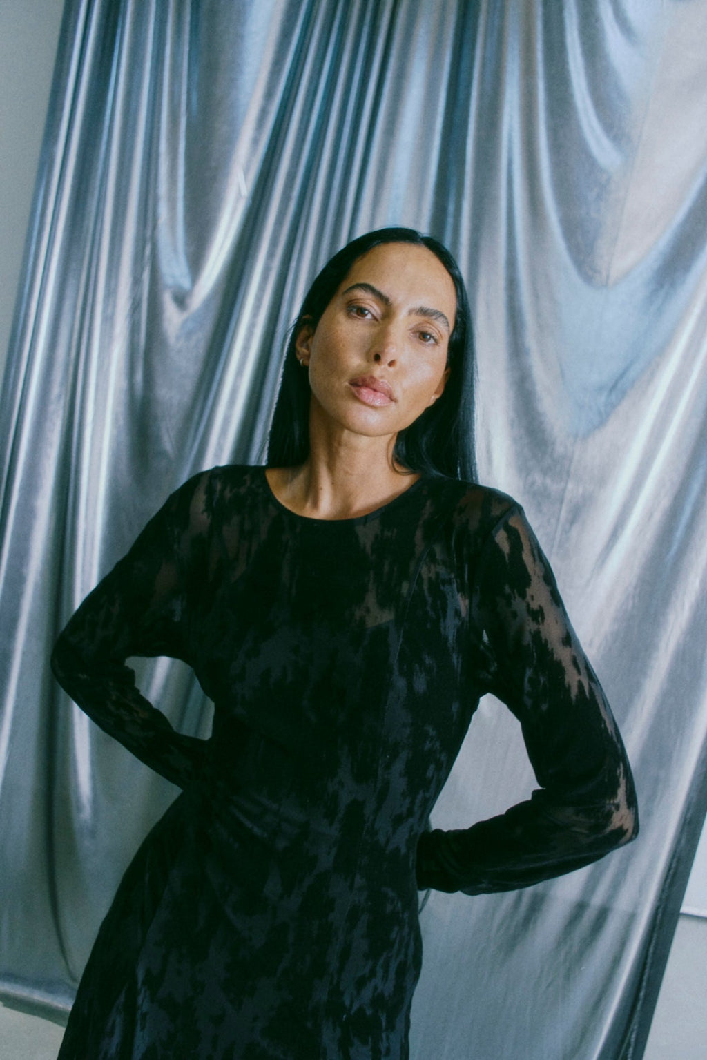 FLAME DRESS BLACK – Svart