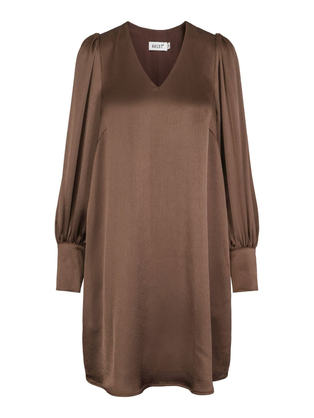CRINKLED SATIN DRESS – Brun