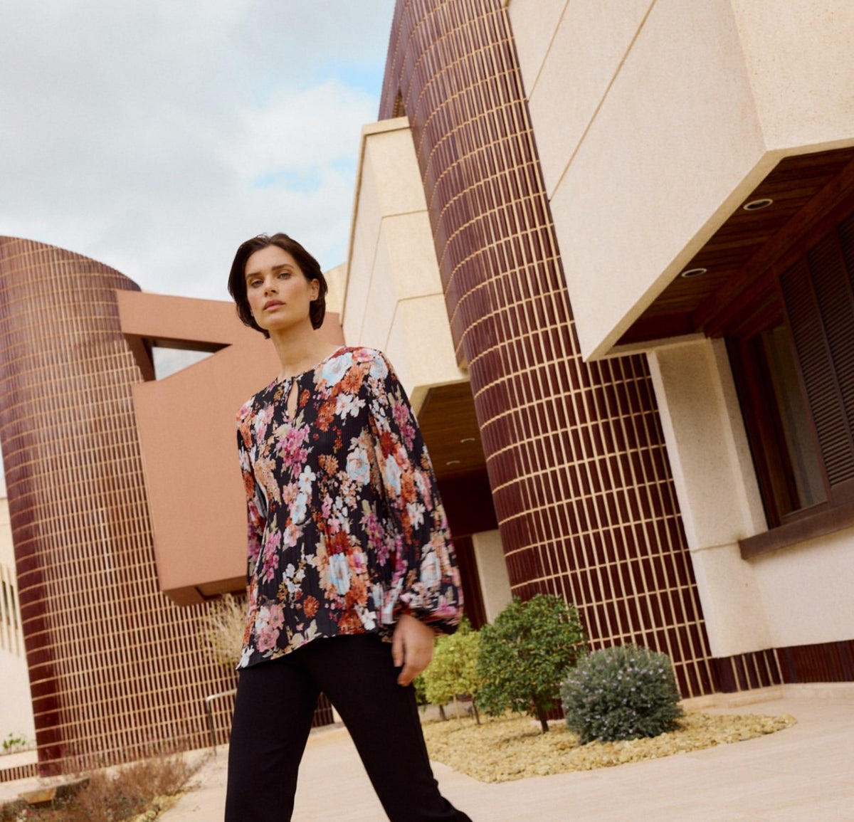 BLOOMS JOAN BLOUSE – Mønstret