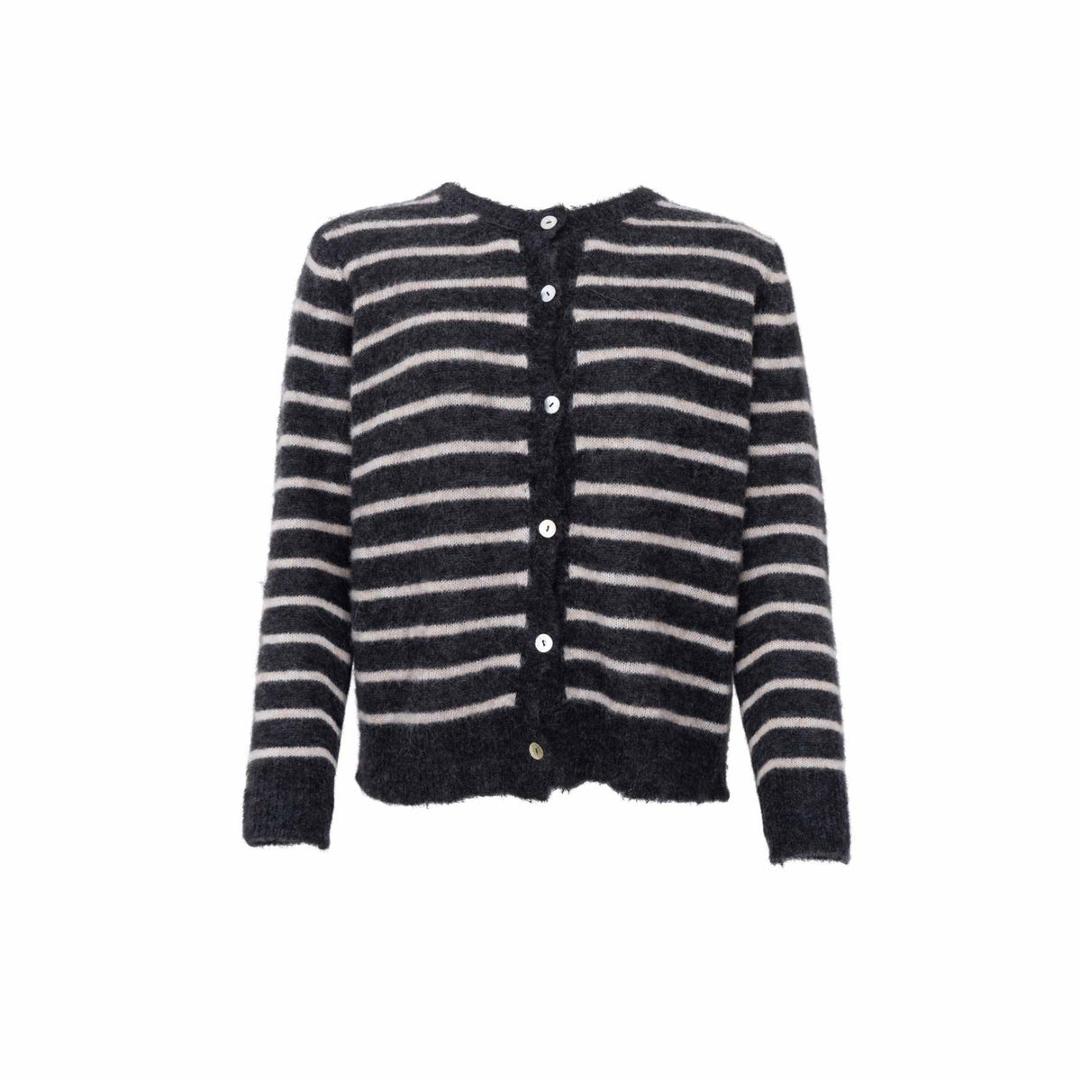 DELL STRIPED CARDIGAN – Beige