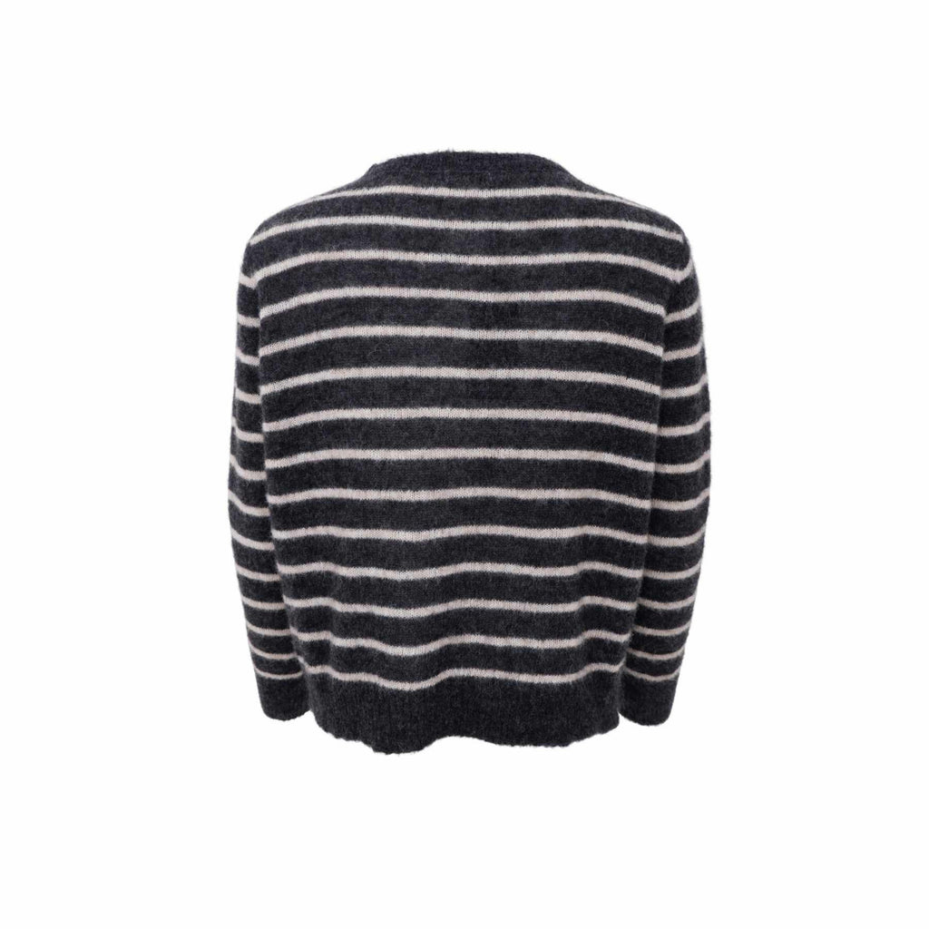 DELL STRIPED CARDIGAN – Beige
