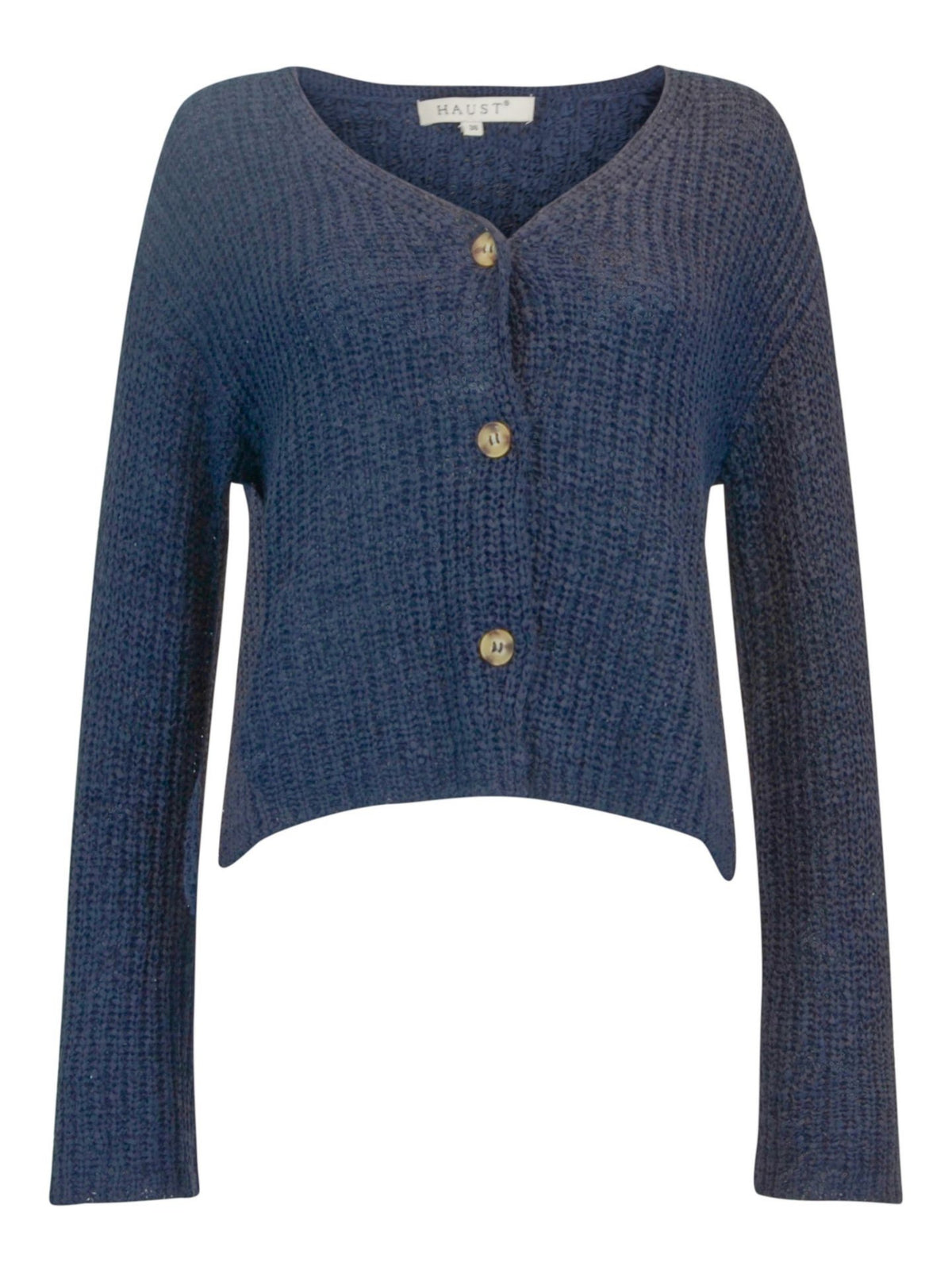 ROUGH CARDIGAN NAVY – Blå