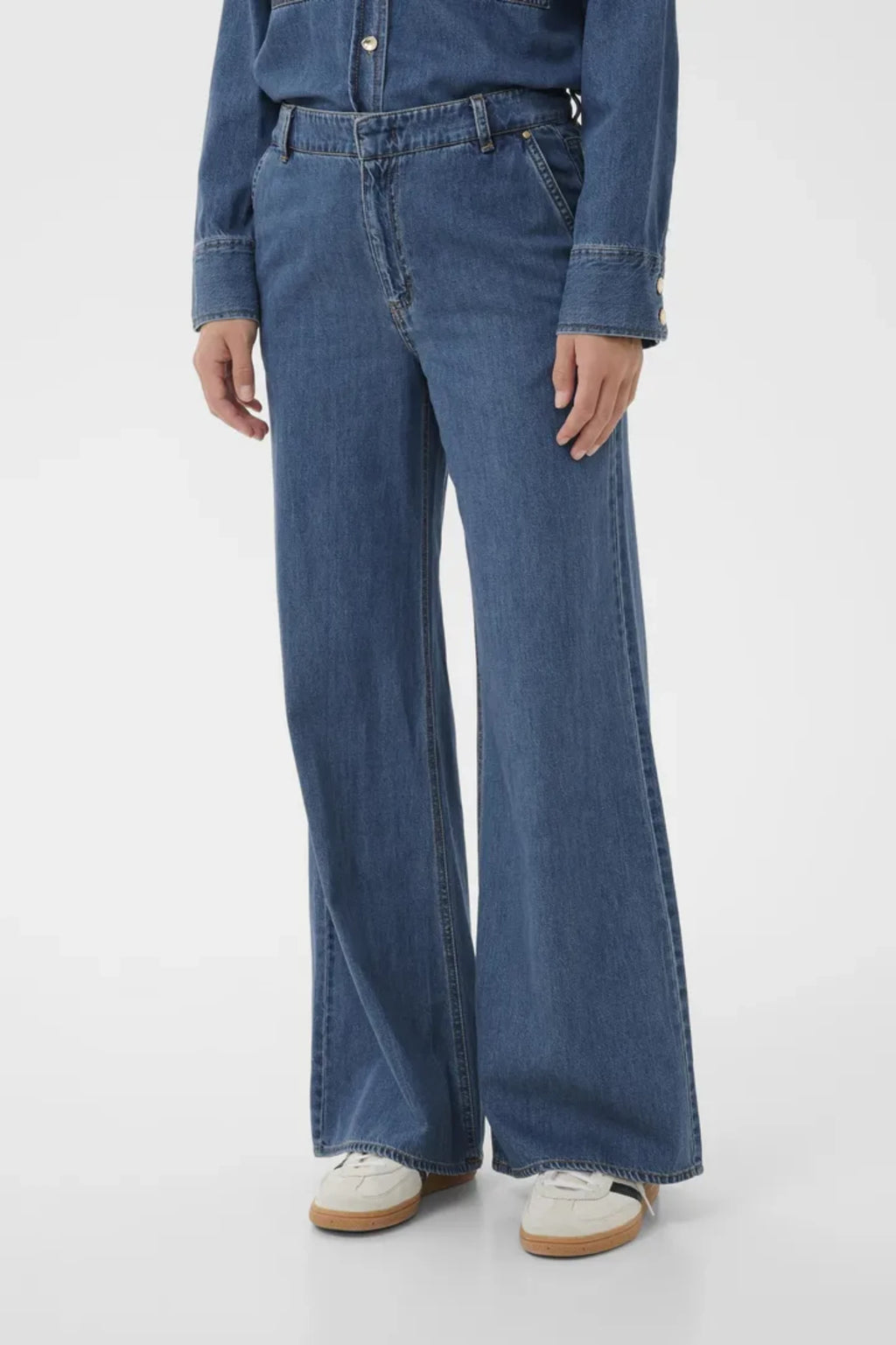 SAFINAS JEANSBUKSE WIDE – Blå