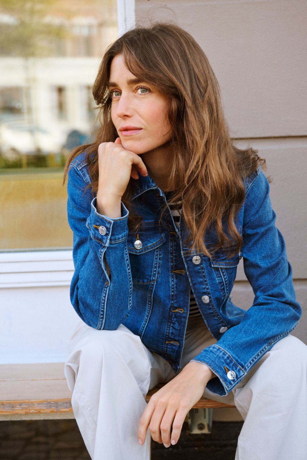 NICHOLIA DENIM JAKKE – Blå