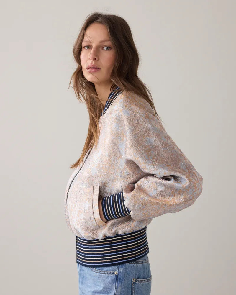 BOMBER JACKET GLAM – Sølv