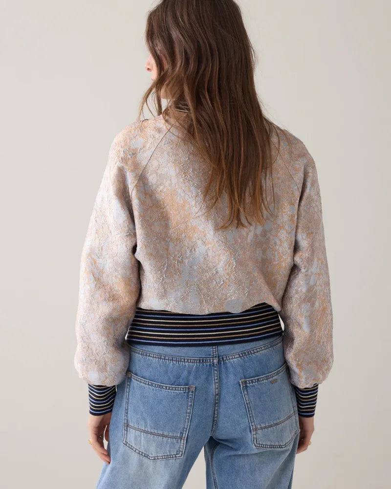 BOMBER JACKET GLAM – Sølv