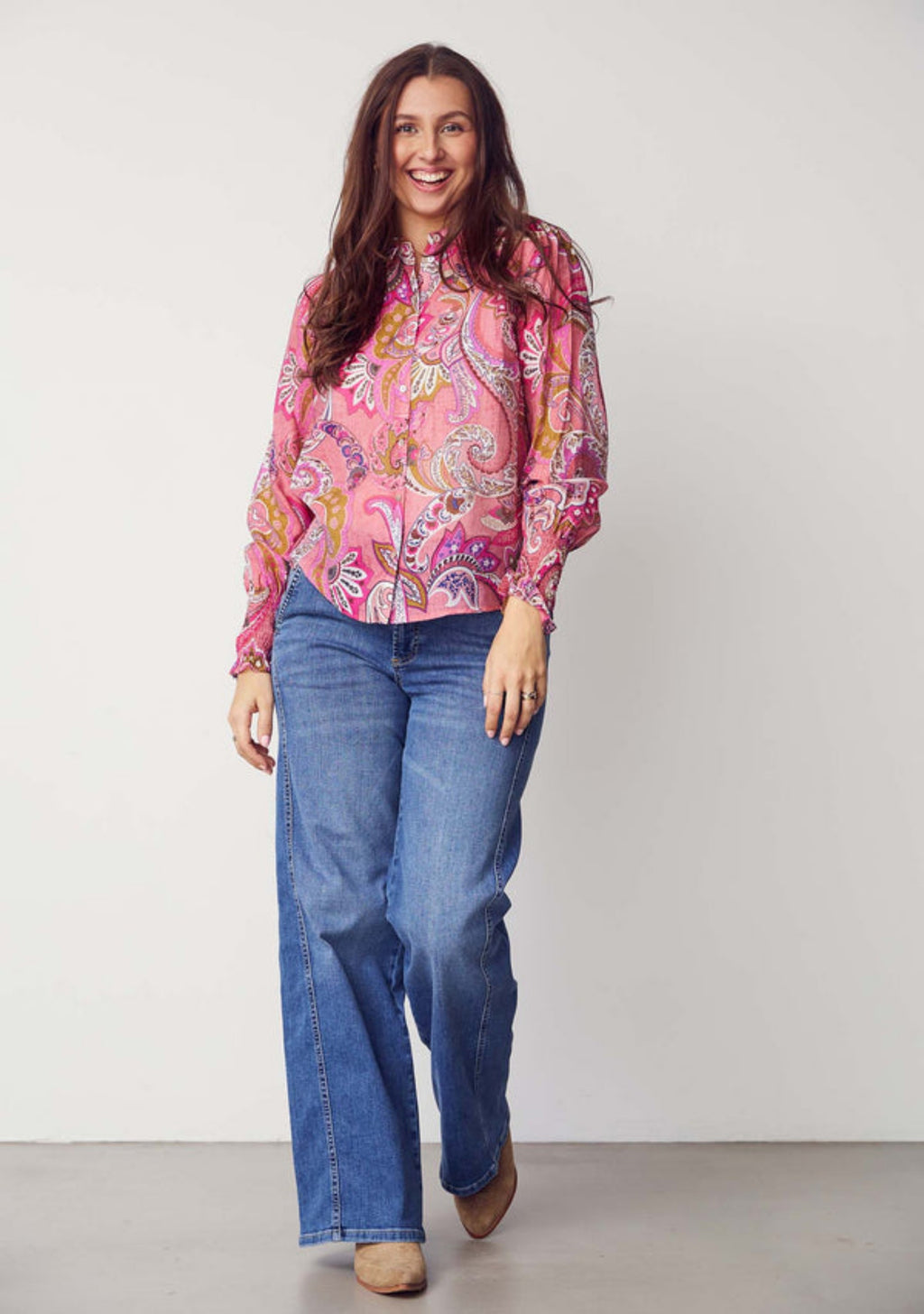 COMO NEW WIDE JEANSE – Blå
