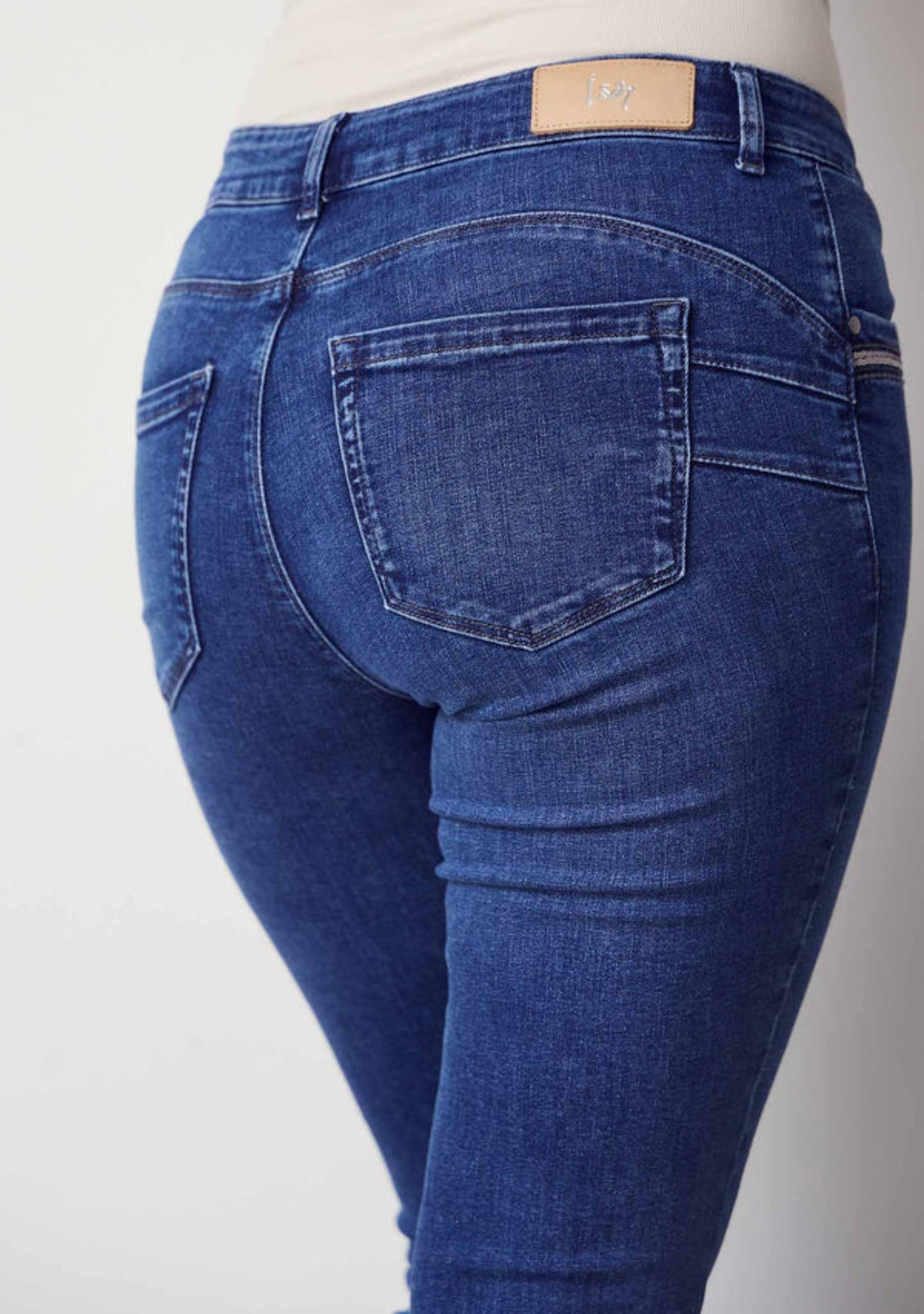 VERONA DECO JEANS – Blå