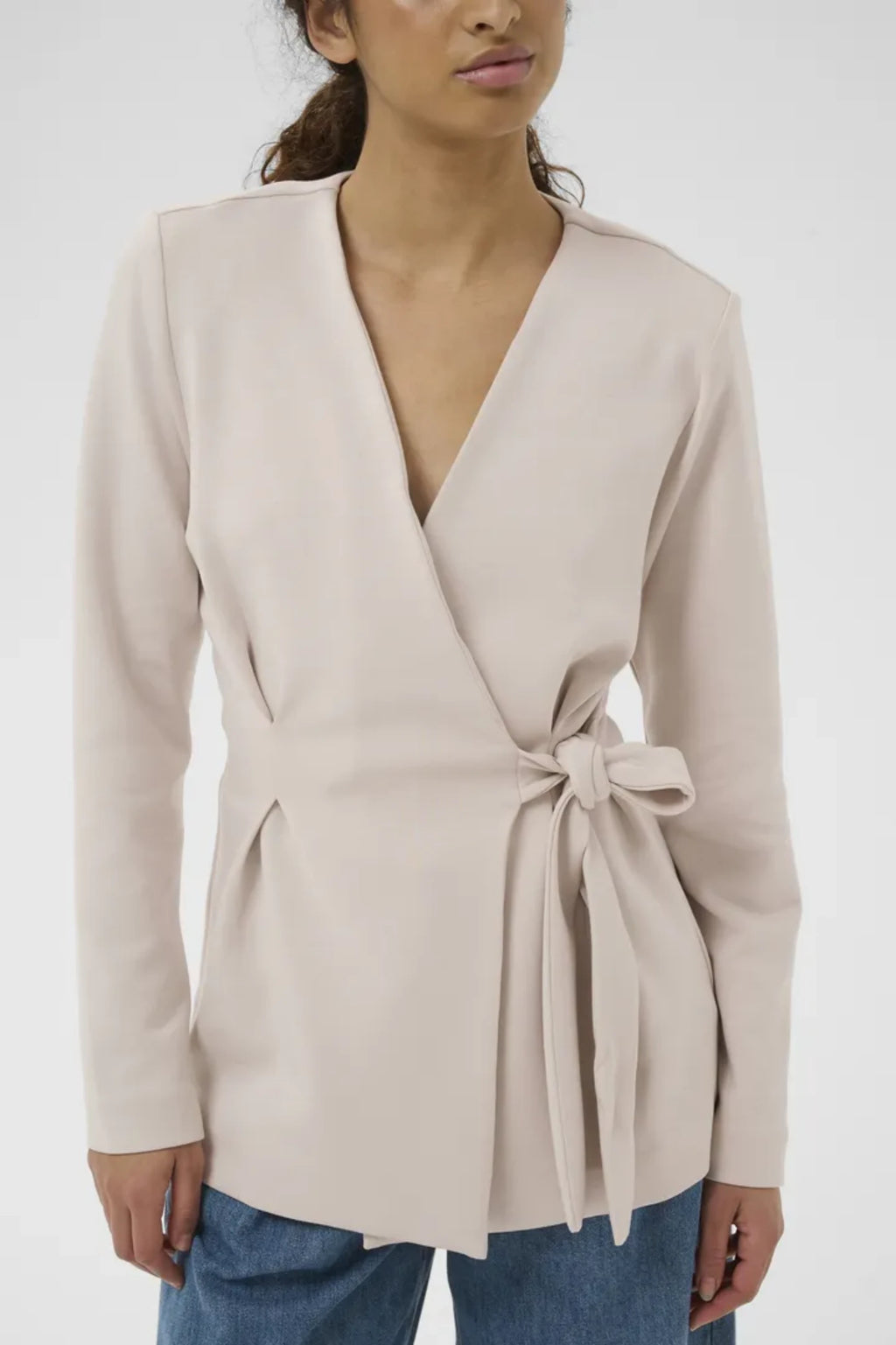 SIMI VINCENT JAKKE MED BELTE – Beige