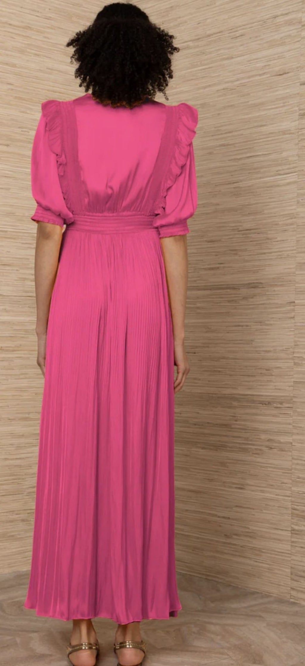 LOVISA SOLID LONG DRESS – Rosa