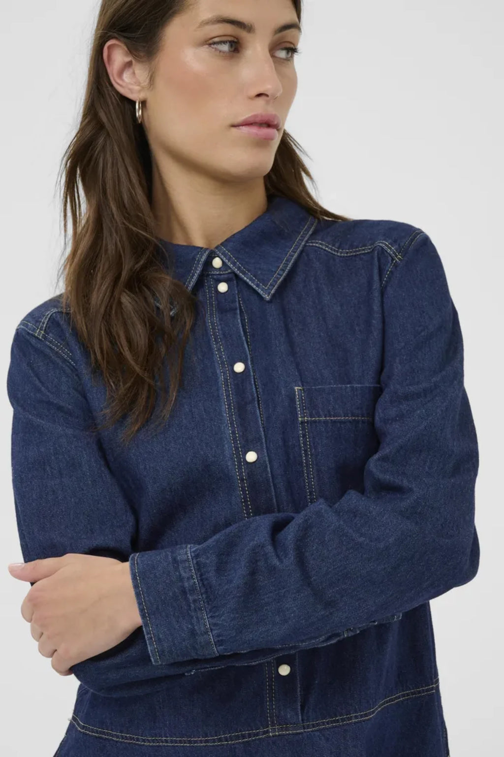 AUGUSTINE JEANSKJOLE DRESS – Blå