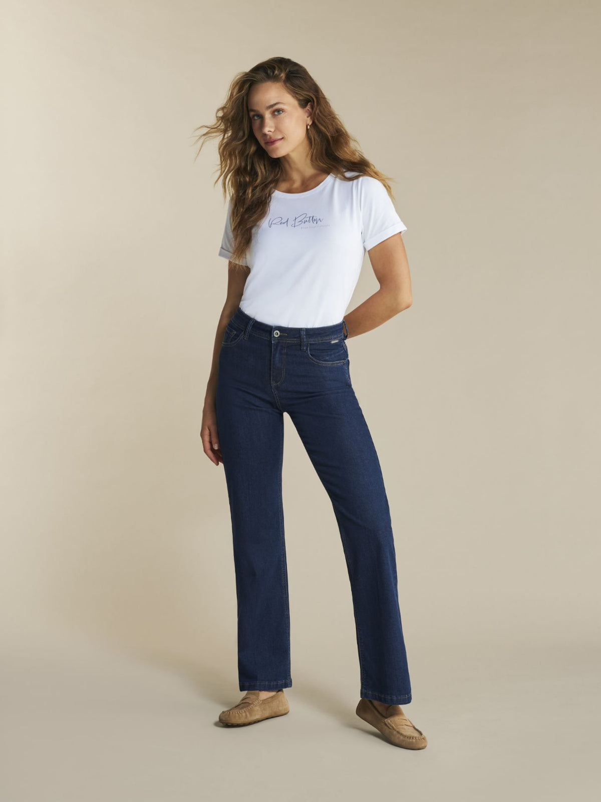 COLETTE REGULAR WIDE LEGS 33 – Blå