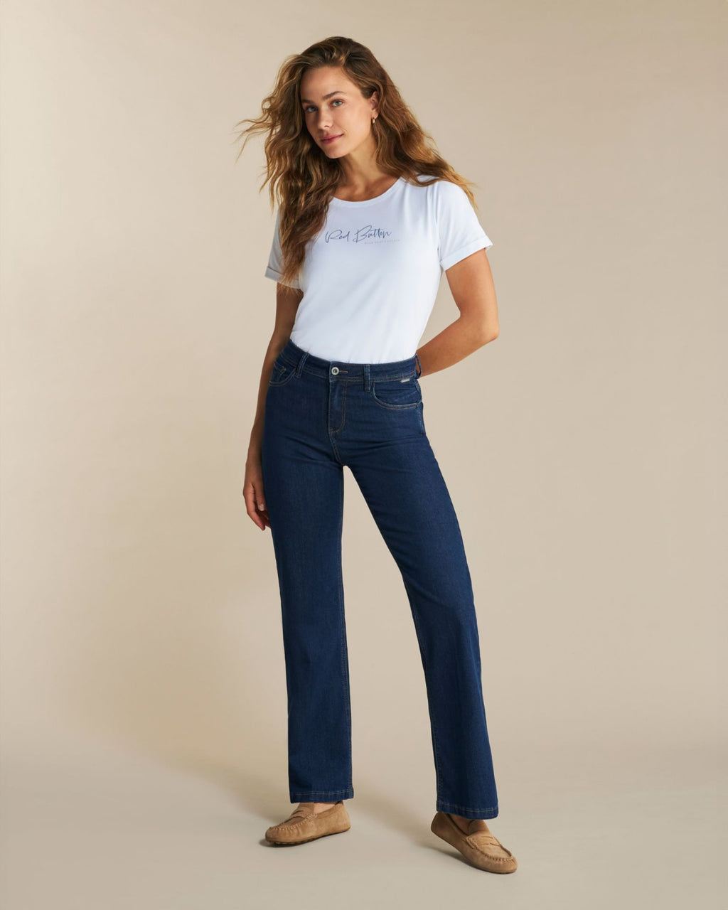 COLETTE REGULAR WIDE LEGS 33 – Blå