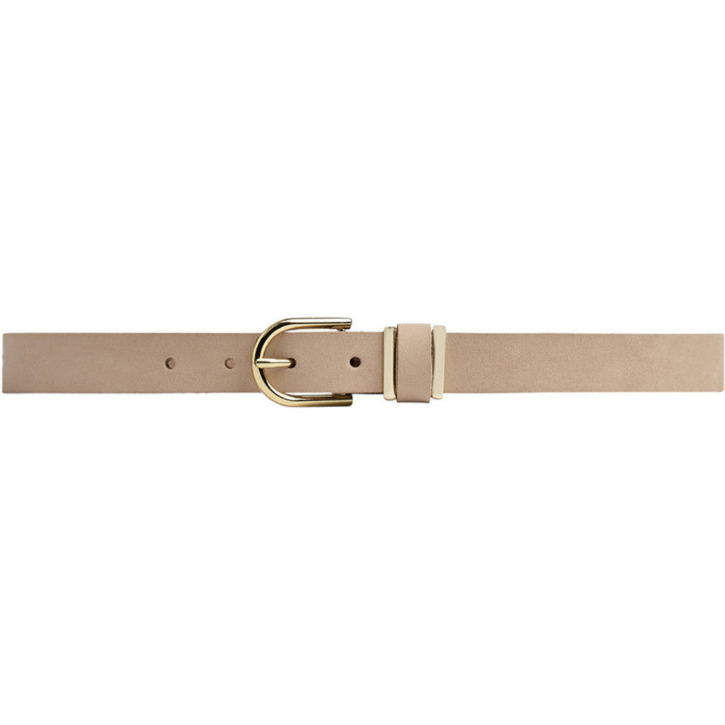 SKINNBELTE SMALT MED GULLSPENNE SAND – Beige