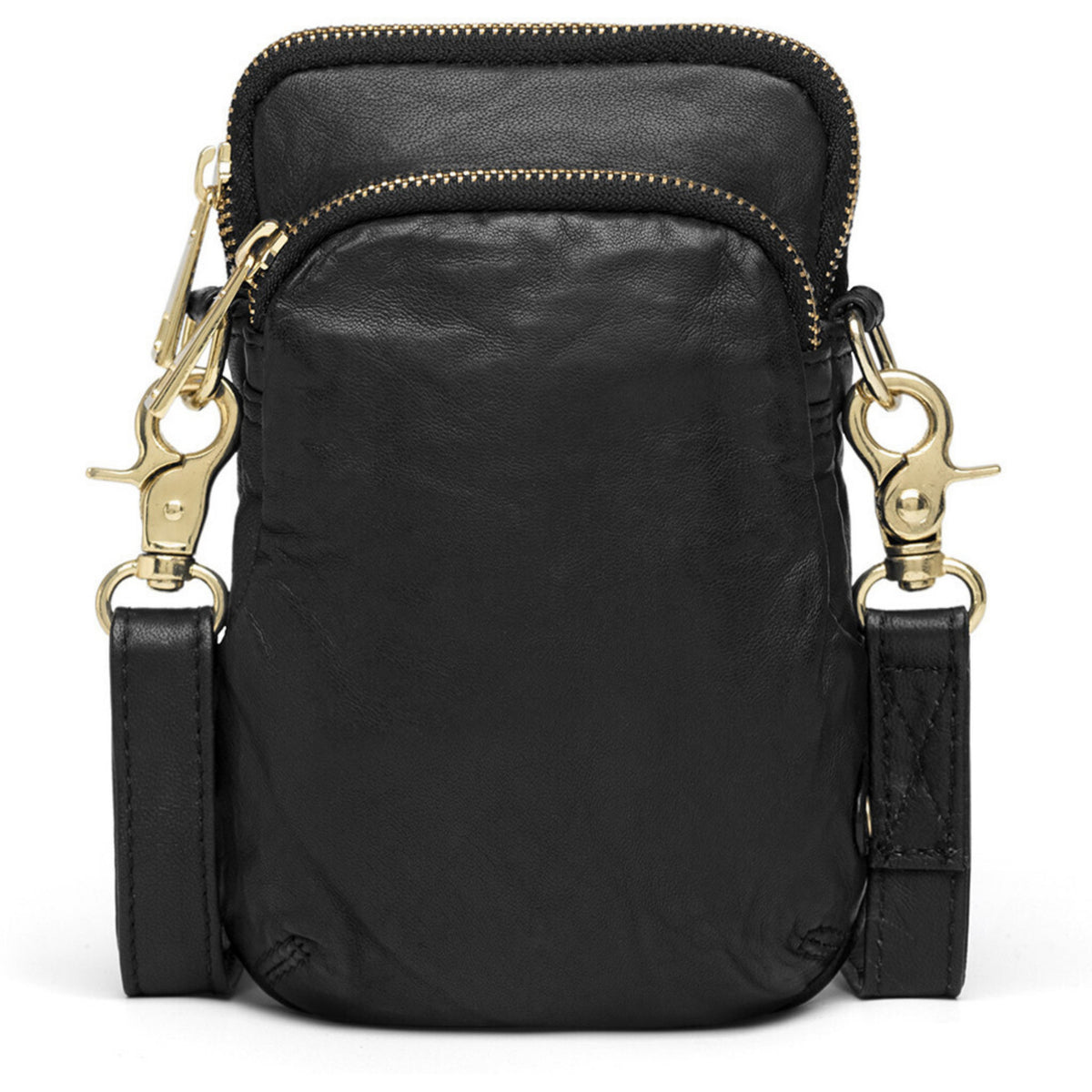 MOBILE BAG MOBILVESKE SVART M GULL – Svart