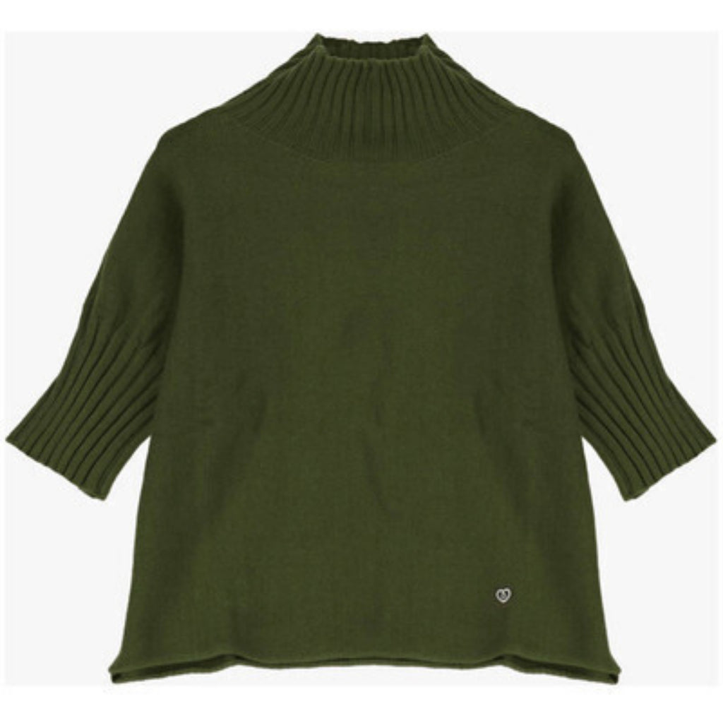 TURTLENECK SWEAT GENSER KORT ERM OLIVE – Grønn